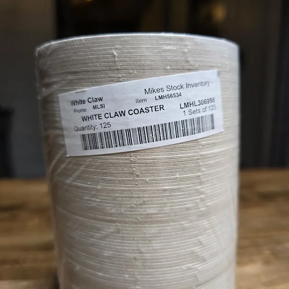 White Claw Hard Seltzer Coasters‎ sleeve of 125 Coasters
